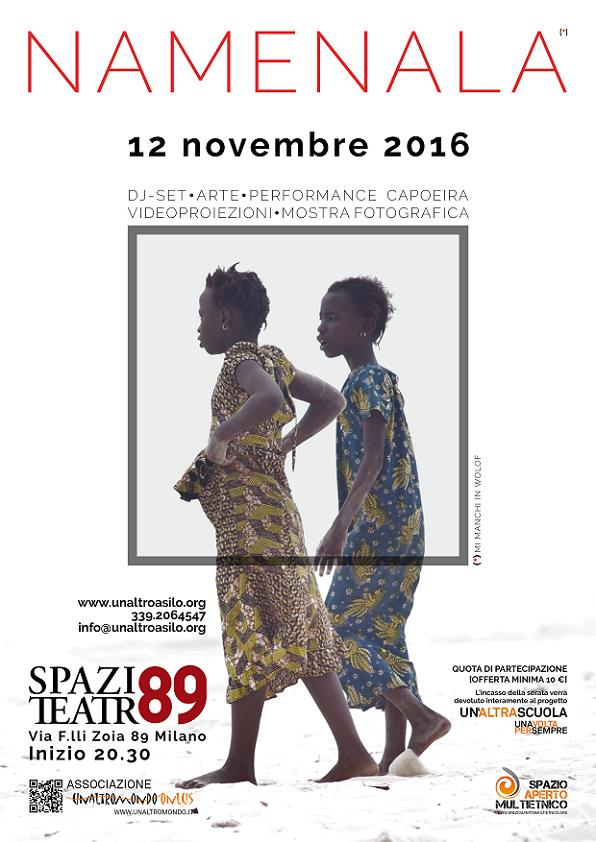 Namenala: evento allo Spazio Teatro 89 il 12 Novembre 2016